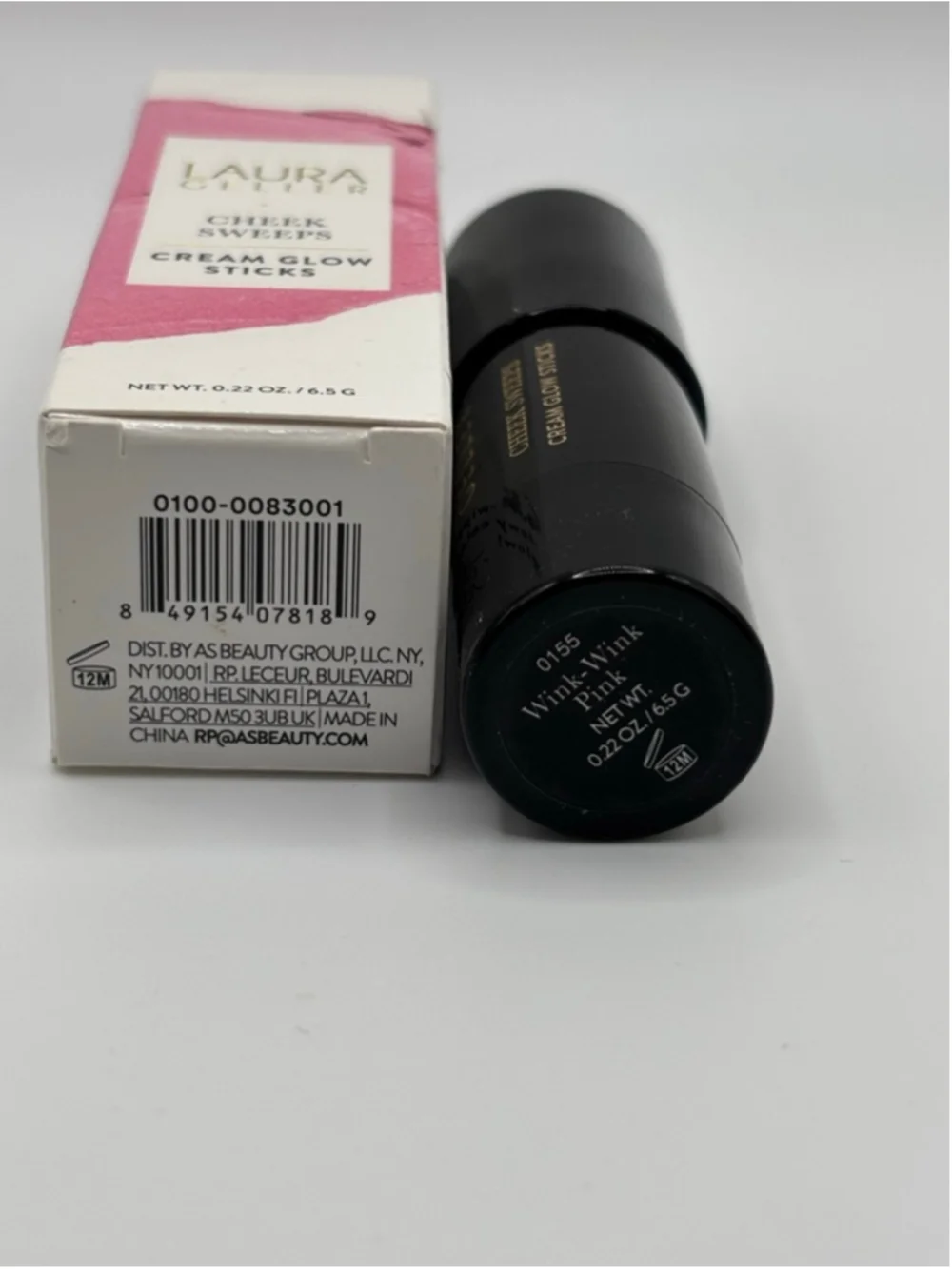 Laura Geller Cheek Sweeps Cream Glow Stick Wink Wink Pink Blush Highlighter New